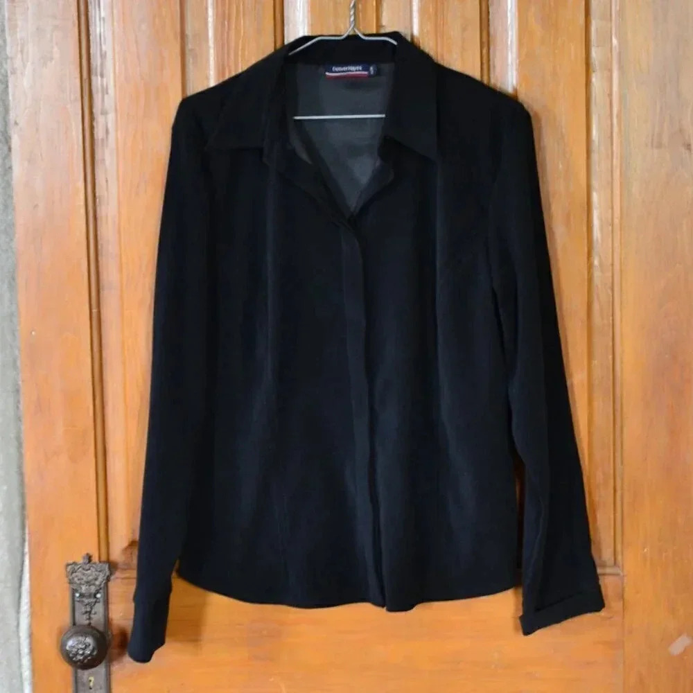 Vtg Faux Suede  Button Up